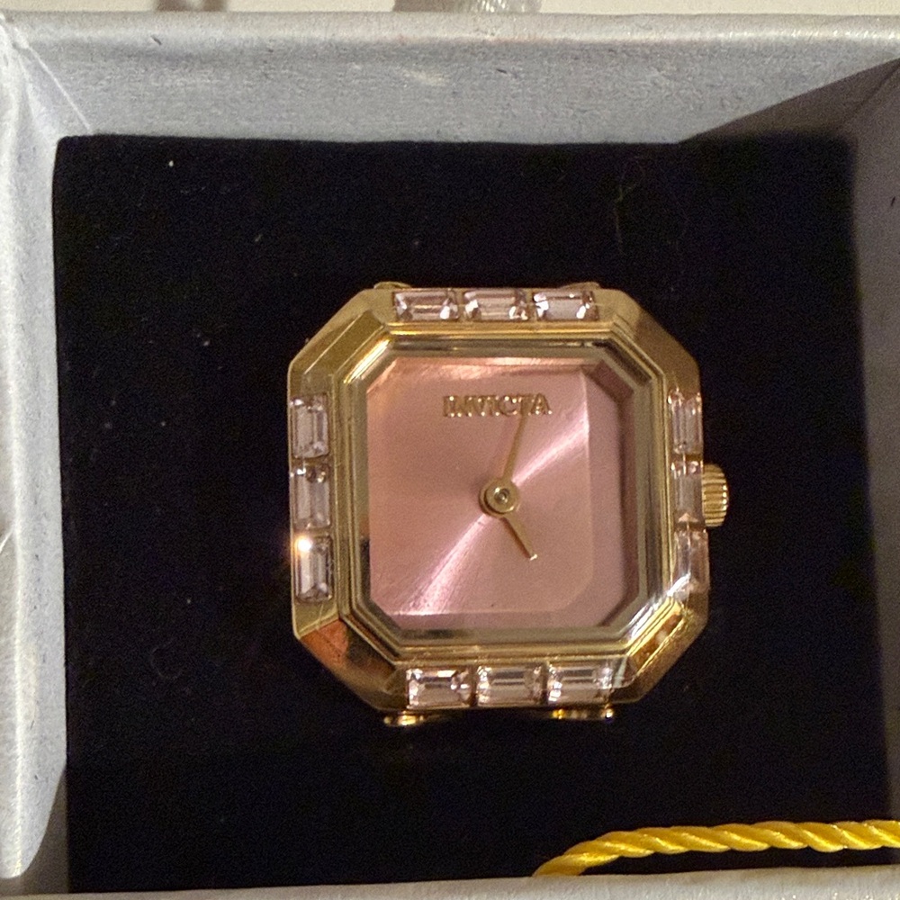 Invicta Gold and Pink Women's Ring Watch